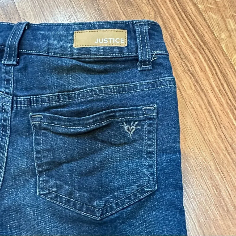 Justice Denim Jean Shorts Distressed Ripped | Girls Size 10